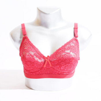 Non Padded Non Wired Embroidered Cotton Lace Bra