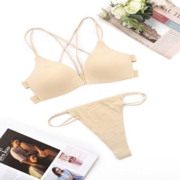 High Quality Front Buckle G String Light Padded Bra & Panty Set