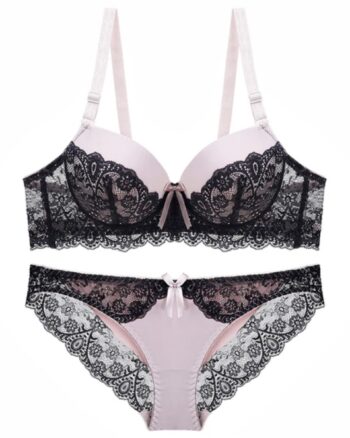 High Quality Hollow Out Sexy Push Up Bra & Brief Sets