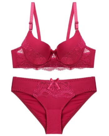 HQ Padded Push Up Solid Transparent G-String Bra Brief Sets